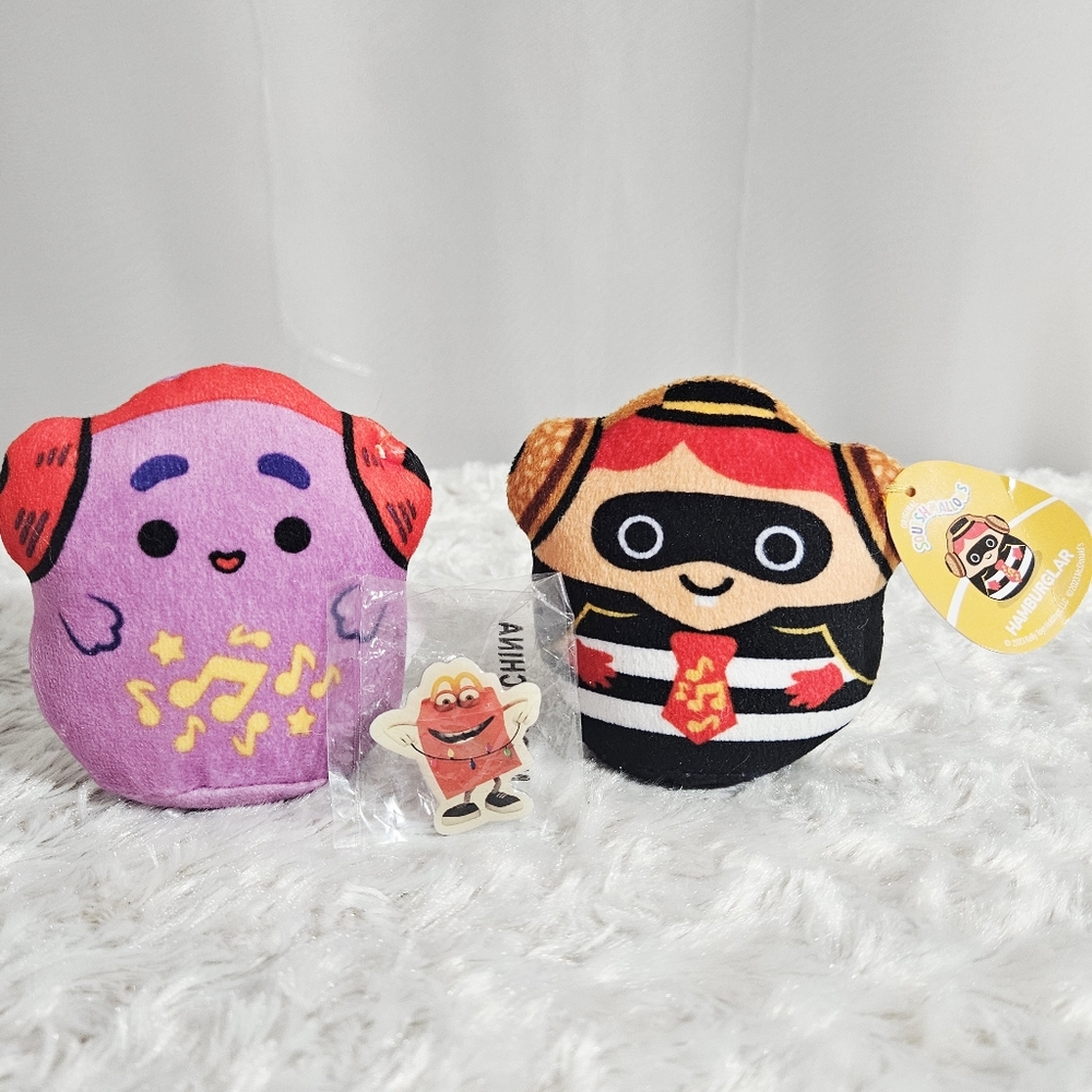 ✨ CLEARANCE✨ Squishmallows - Set Of 2 McDonald's Plush With Bonus Pin - 2023